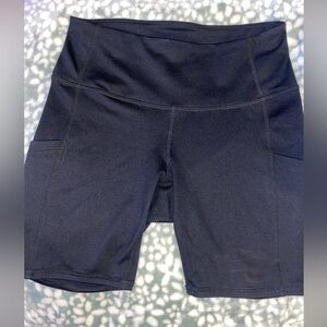 Zella Black Bike Shorts with‎ Pockets